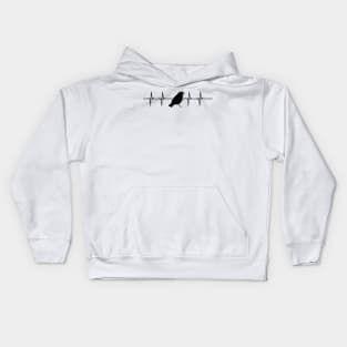 heart beat- bird Kids Hoodie